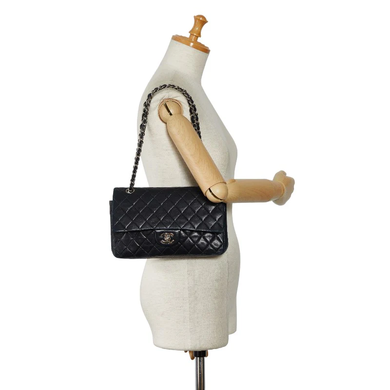 Chanel Matelasse 25 Double Flap Leather Shoulder Bag