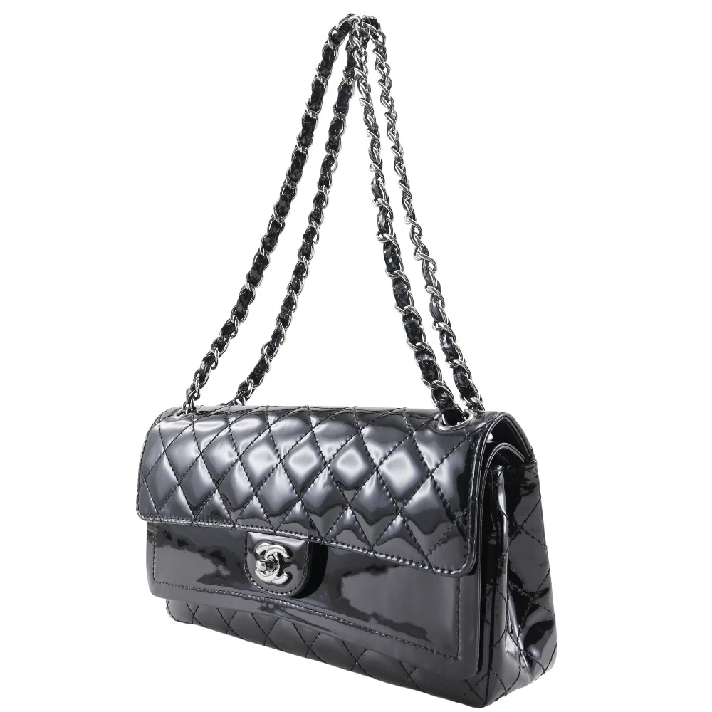 Chanel Patent Leather Chain Shoulder Bag