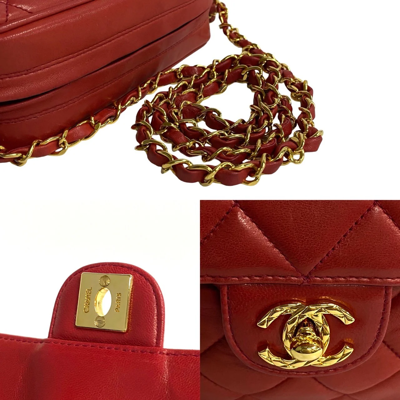 Chanel Lambskin Matelasse Tassel Chain Shoulder Bag
