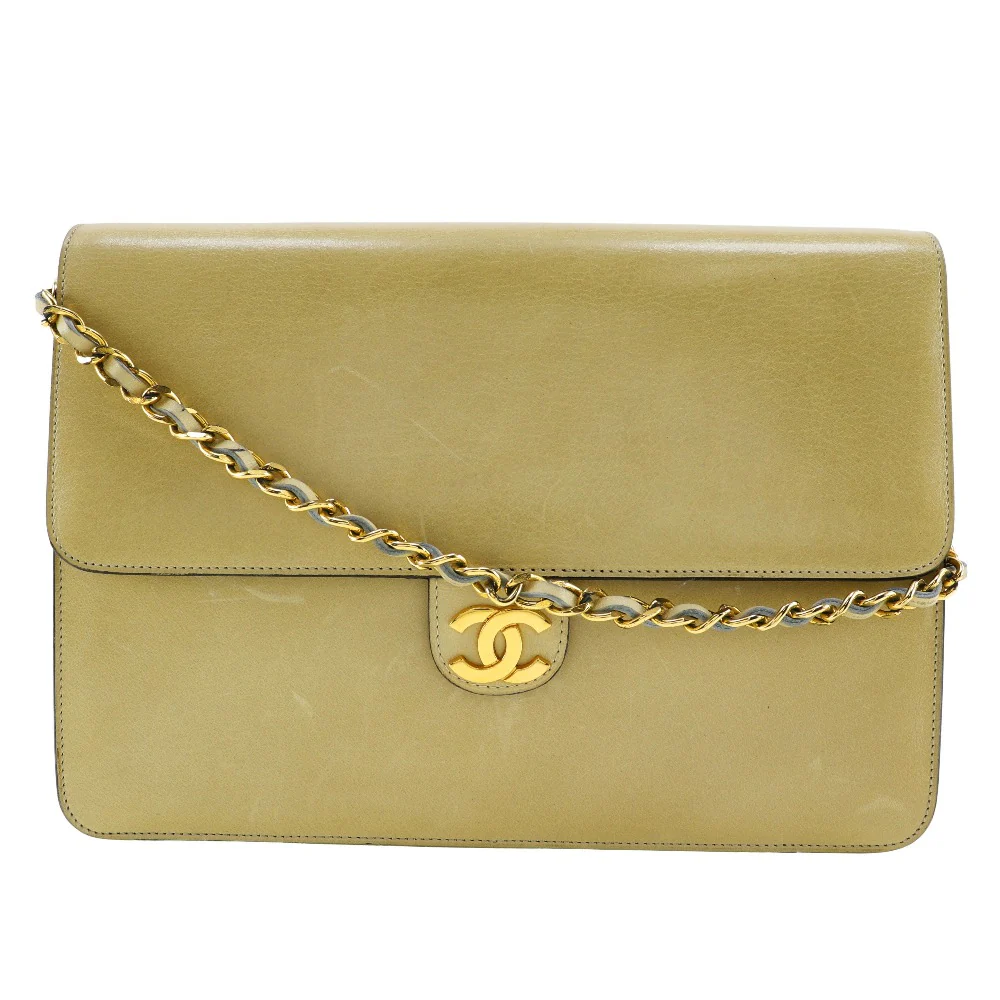 Chanel Chain Shoulder Bag Beige