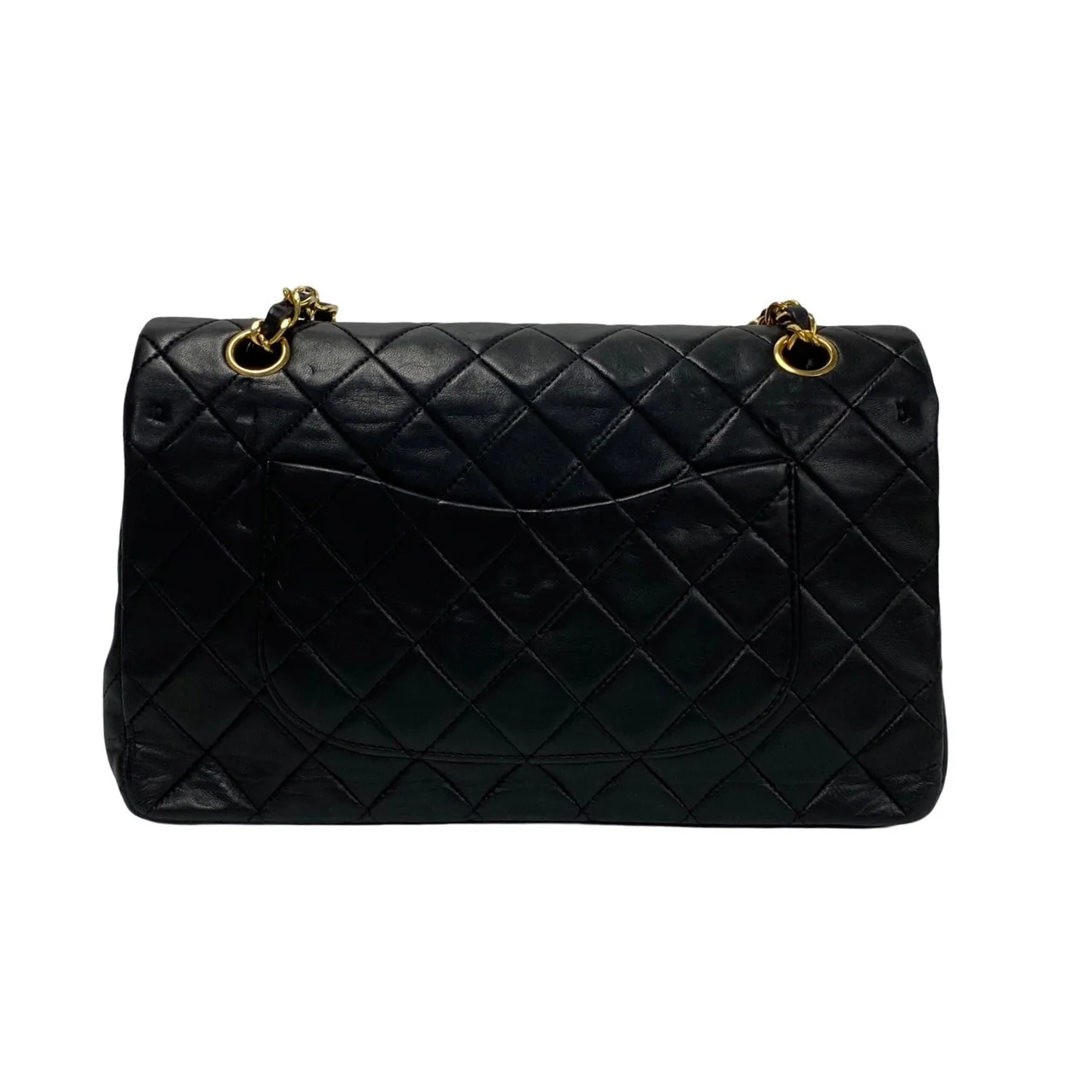 Chanel Lambskin W Flap Matelasse Shoulder Bag