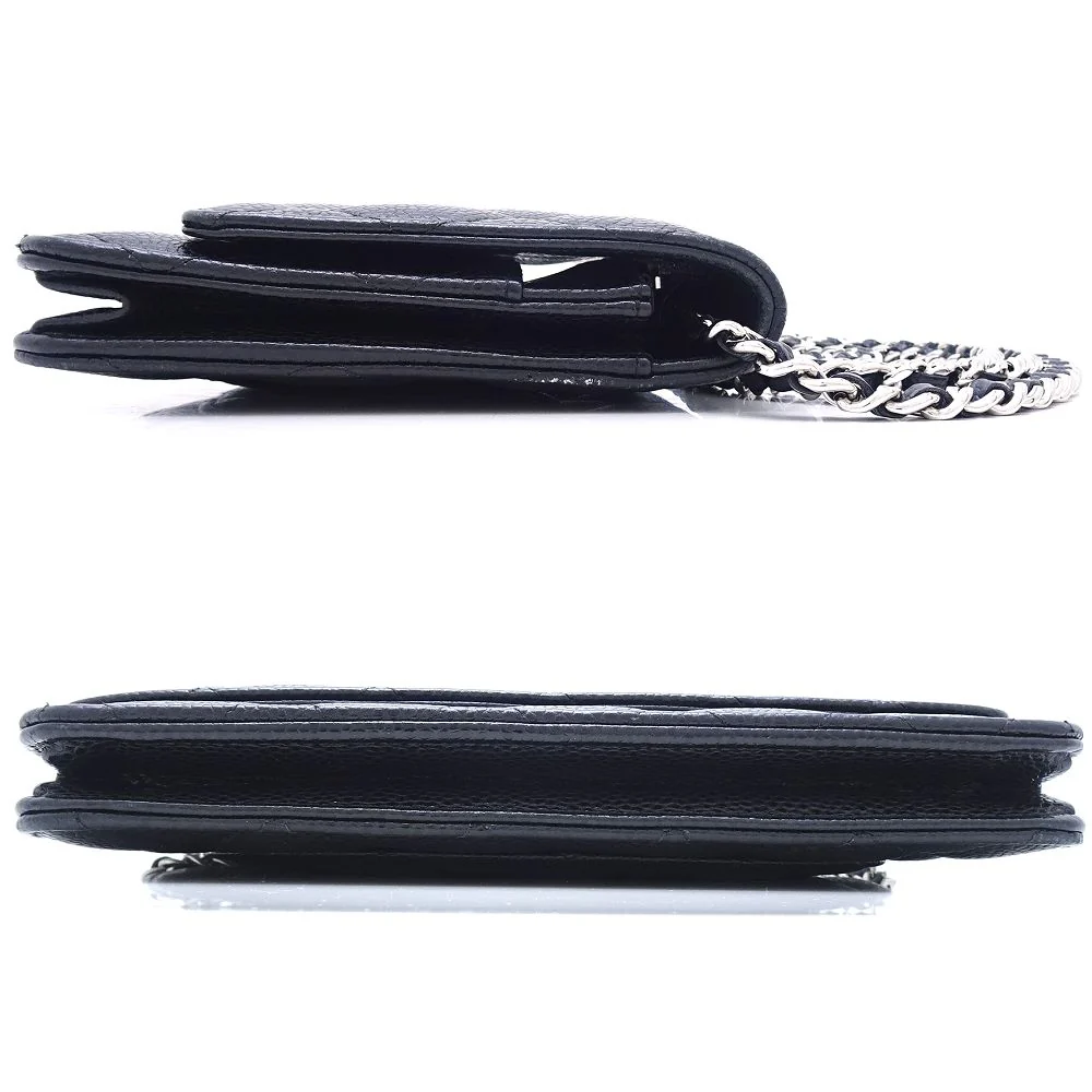 Chanel Caviar Chain Wallet Shoulder Bag AP0250