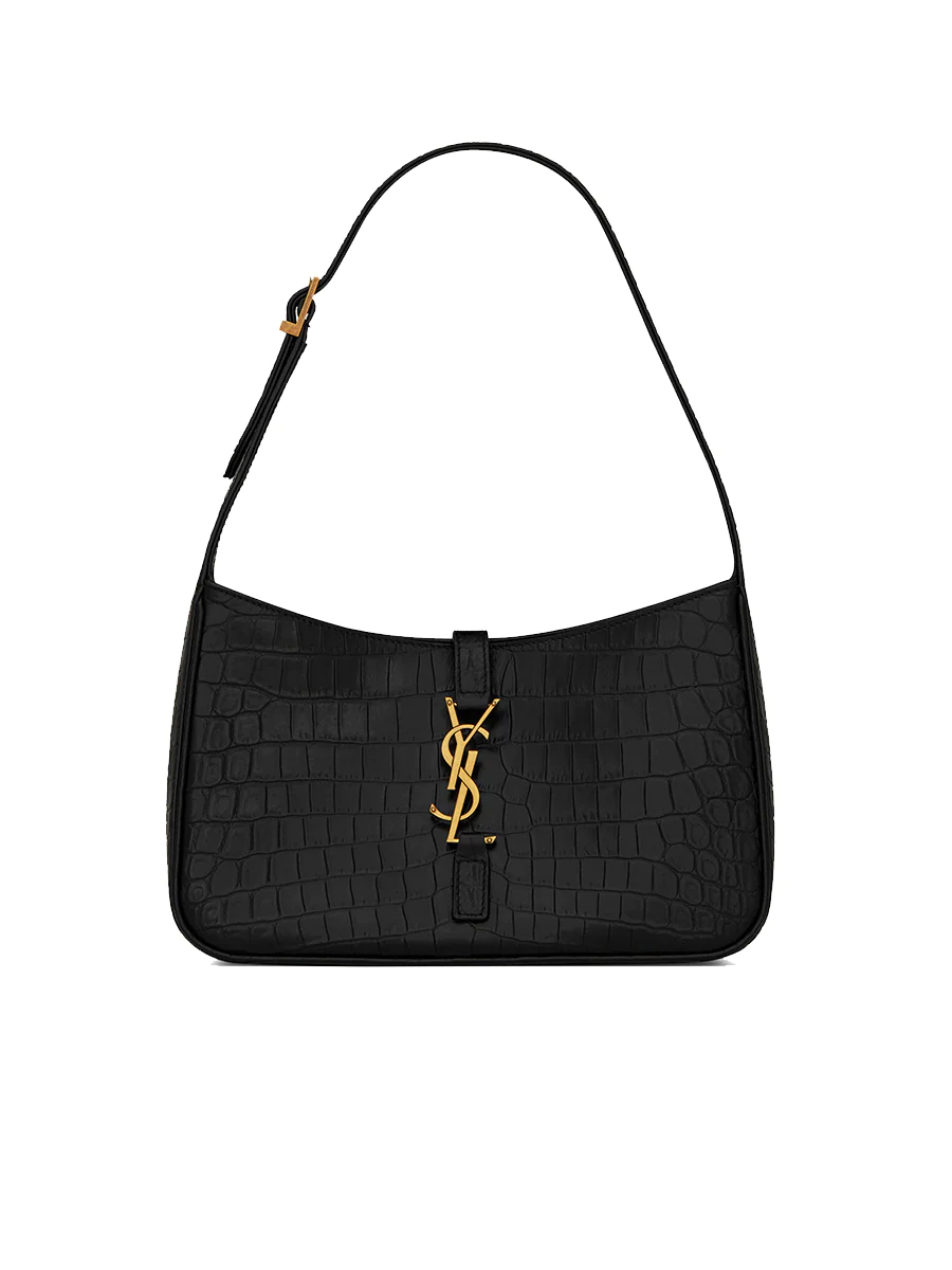 Le 5 a 7 in Crocodile Embossed Shiny Leather