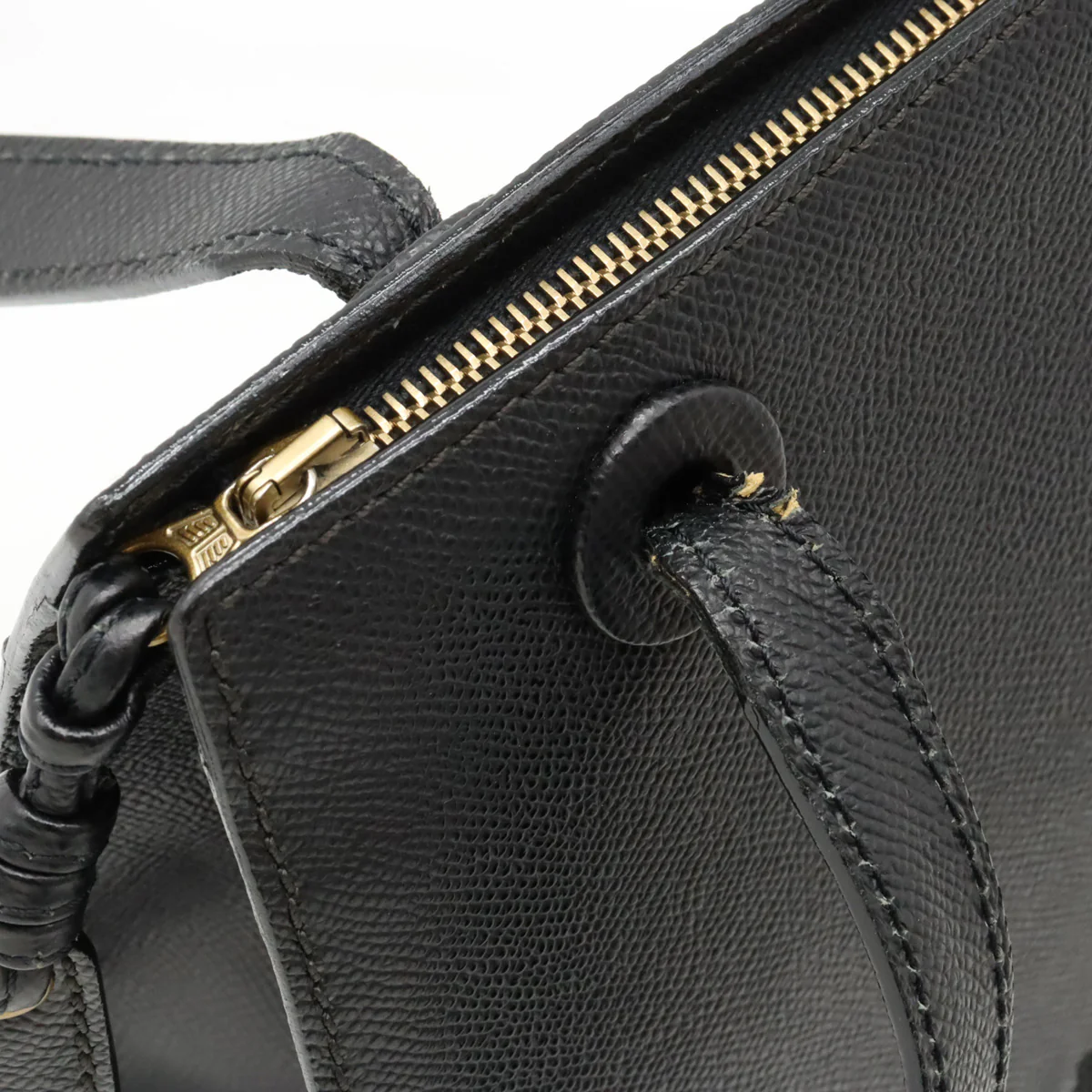 Chanel Caviar Skin Logo Tote Bag Black