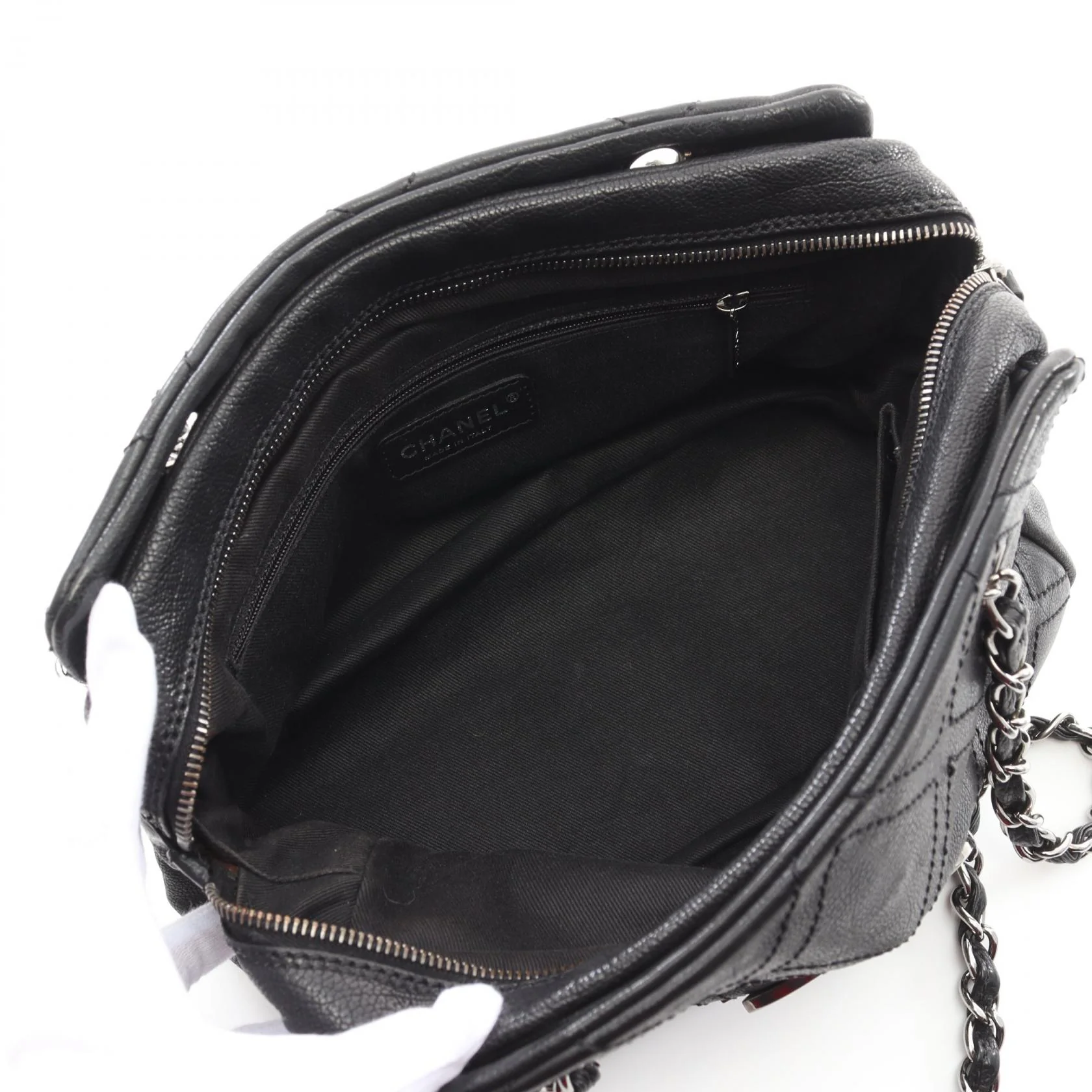 Chanel Leather Diamond Stitch Tote Bag