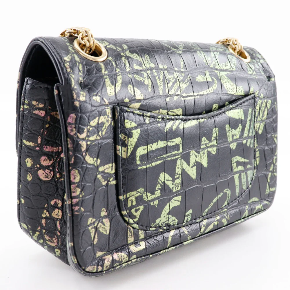 Chanel 2.55 Graffiti Embossed Leather Shoulder Bag