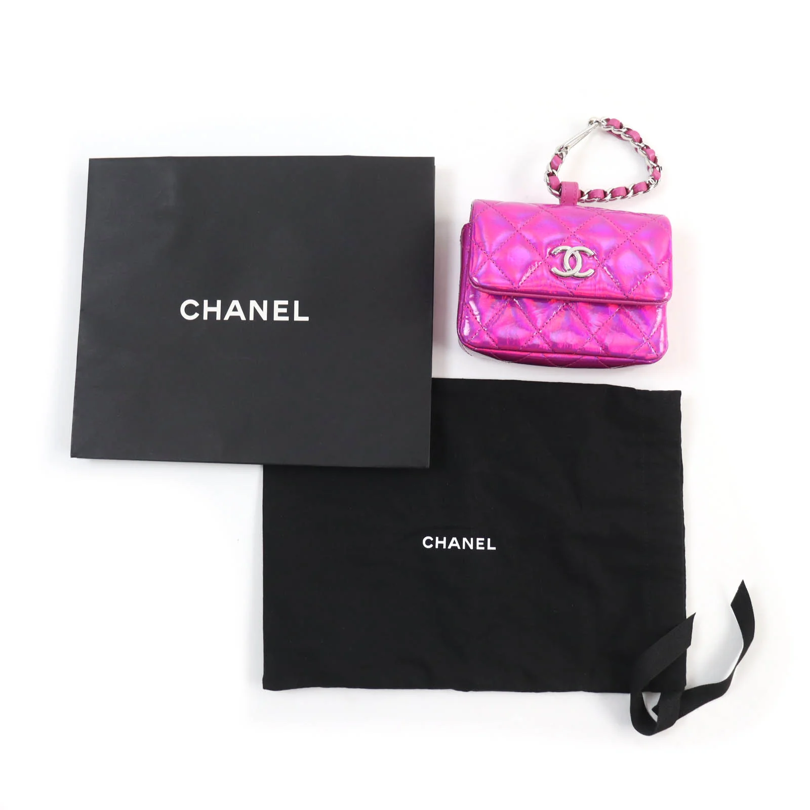 Chanel COCO Mark Matelasse Enamel Pouch