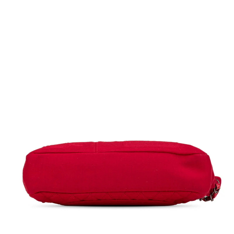 Chanel Cotton Shoulder Bag Red
