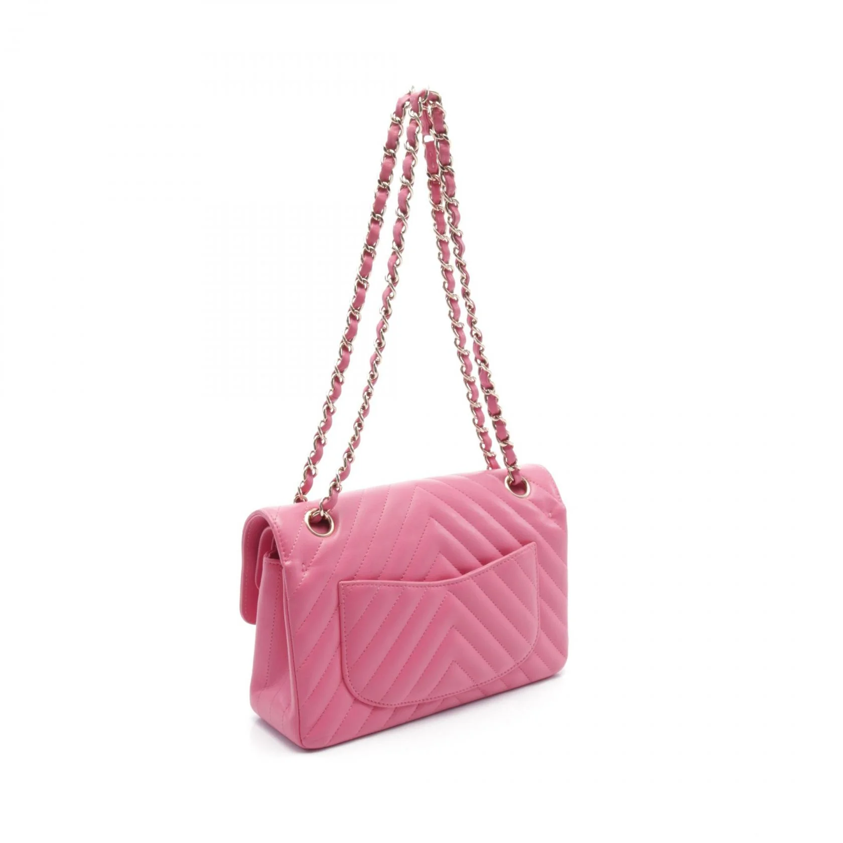Chanel Chevron V-Stitch Lambskin Shoulder Bag