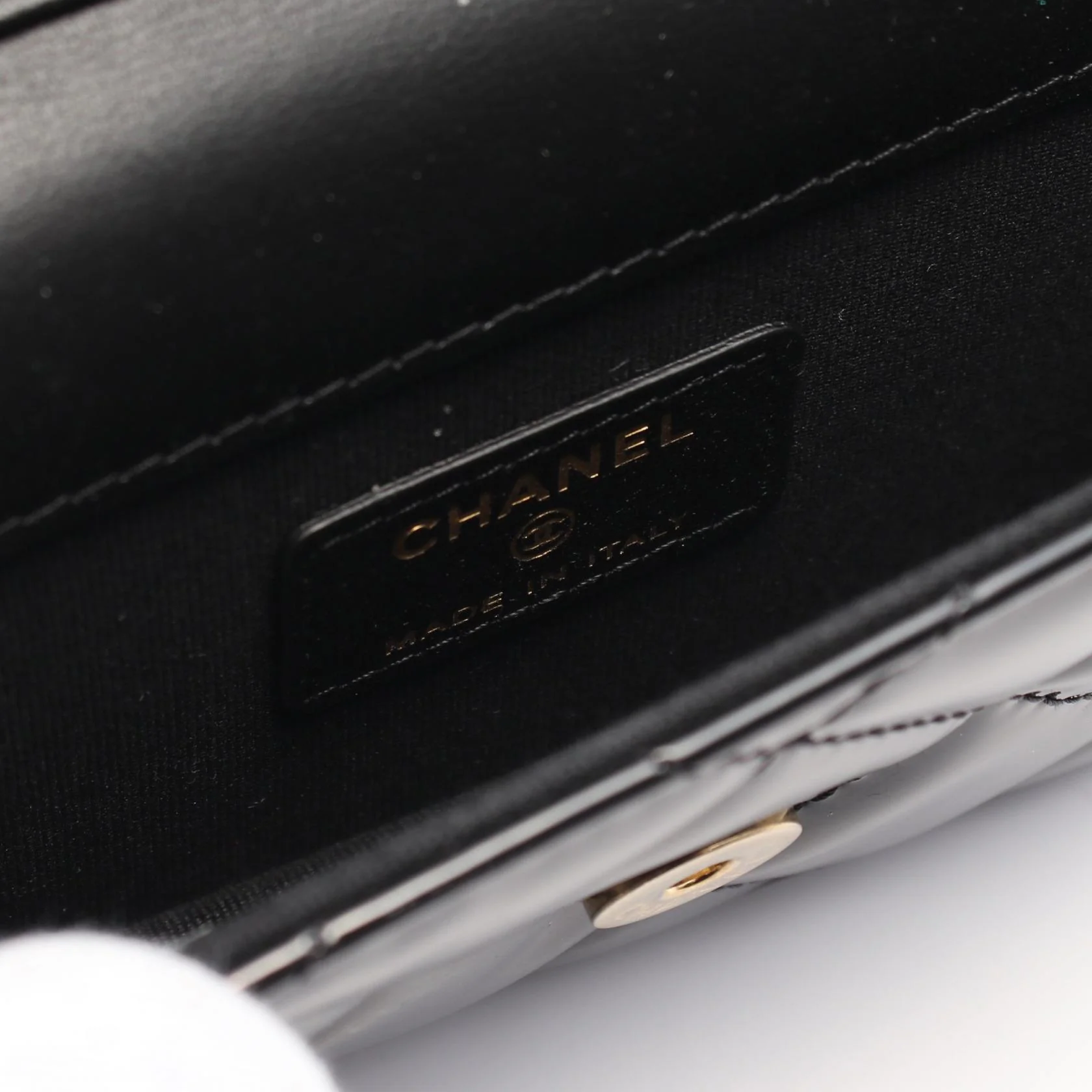 Chanel Patent Leather Chain Shoulder Bag