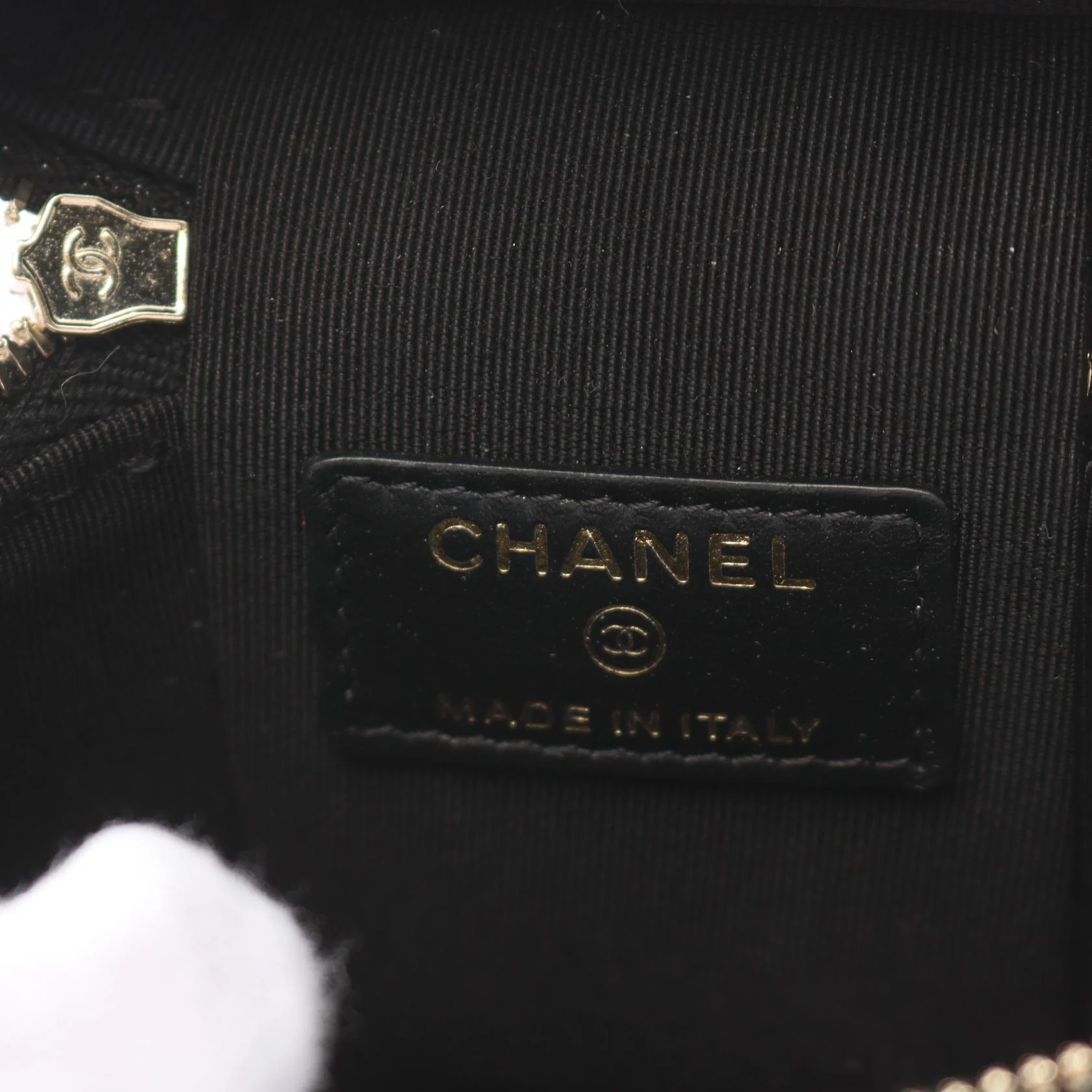 Chanel Leather Matelasse Small Vanity Case Bag