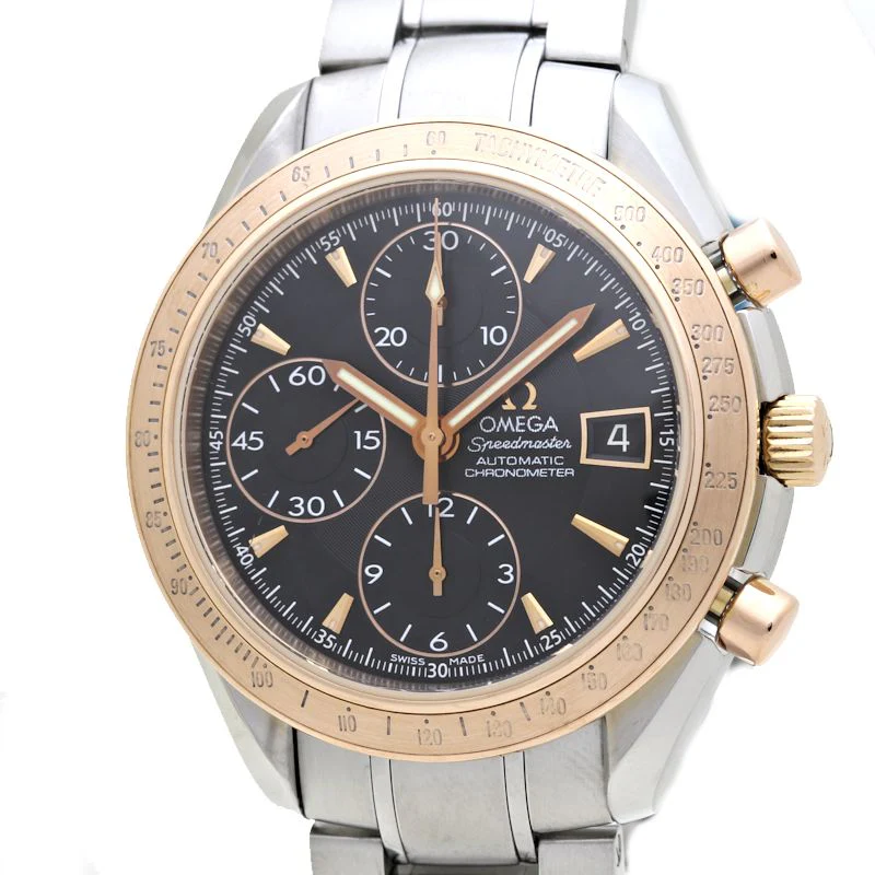 Omega Speedmaster Date Rose Gold Stainless Steel Watch