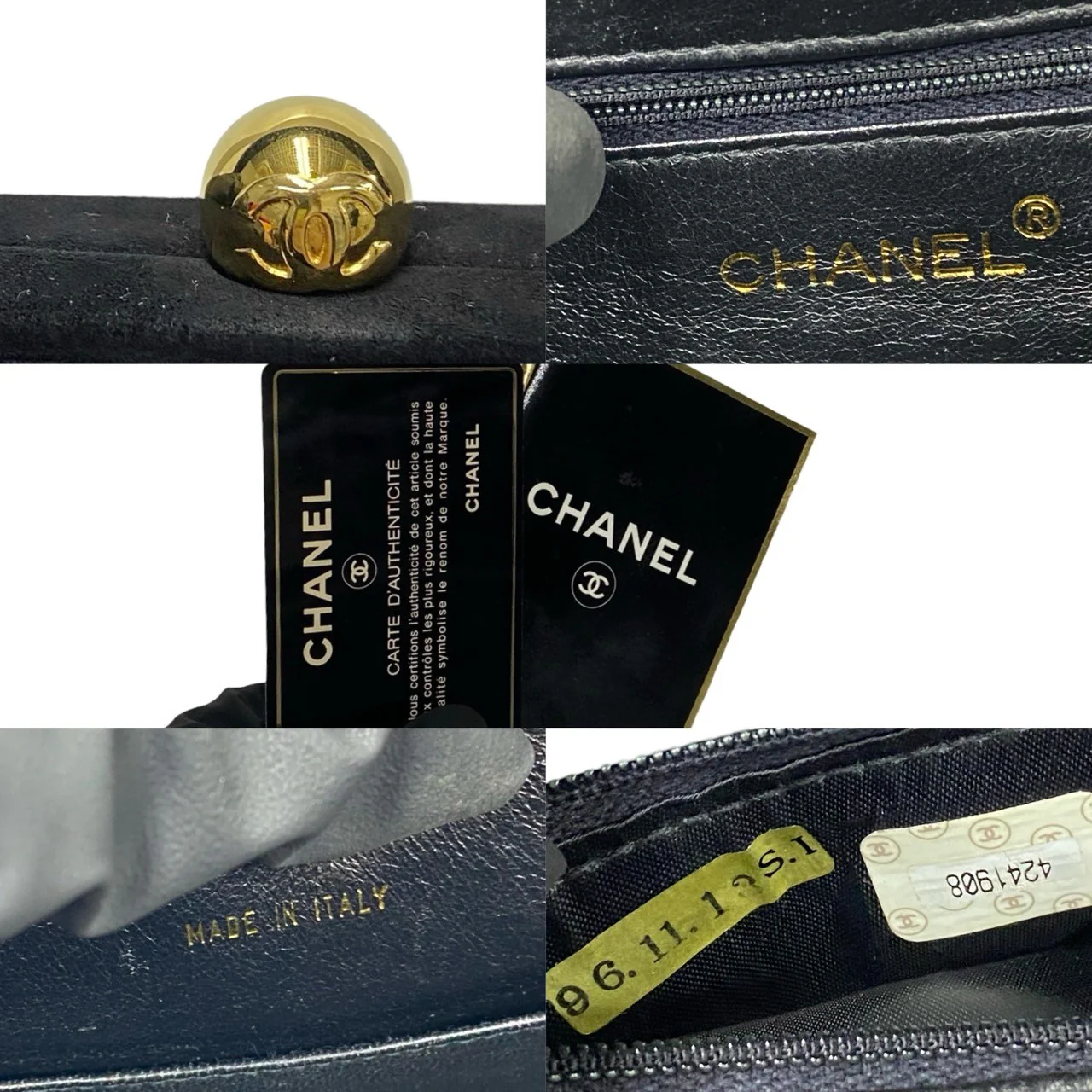 Chanel Suede Matelasse Coco Mark Handbag Black