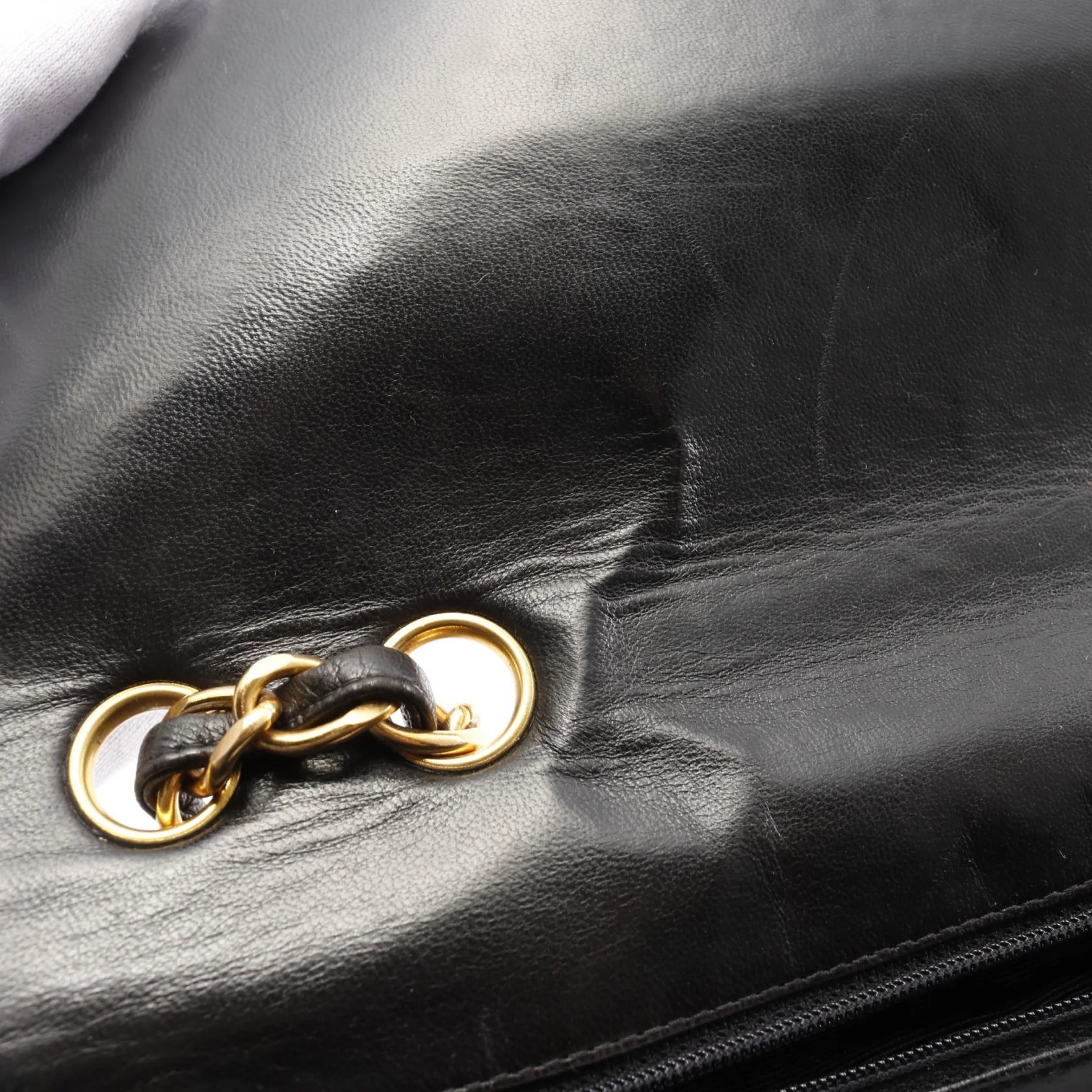 Chanel Lambskin Single Flap Shoulder Bag