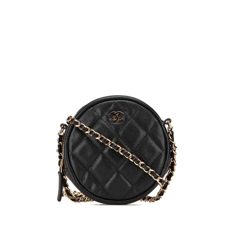 Chanel Caviar Mini Circle Chain Shoulder Bag