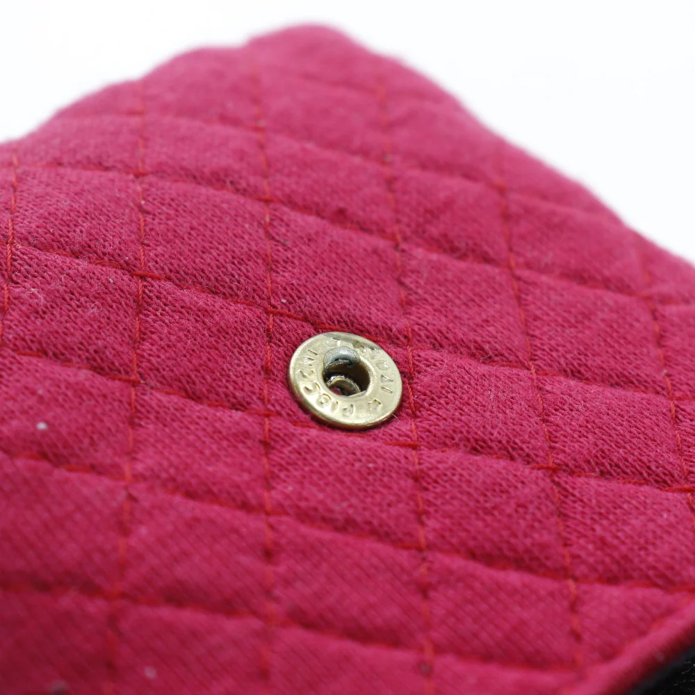 Chanel Cotton Chain Pouch Red