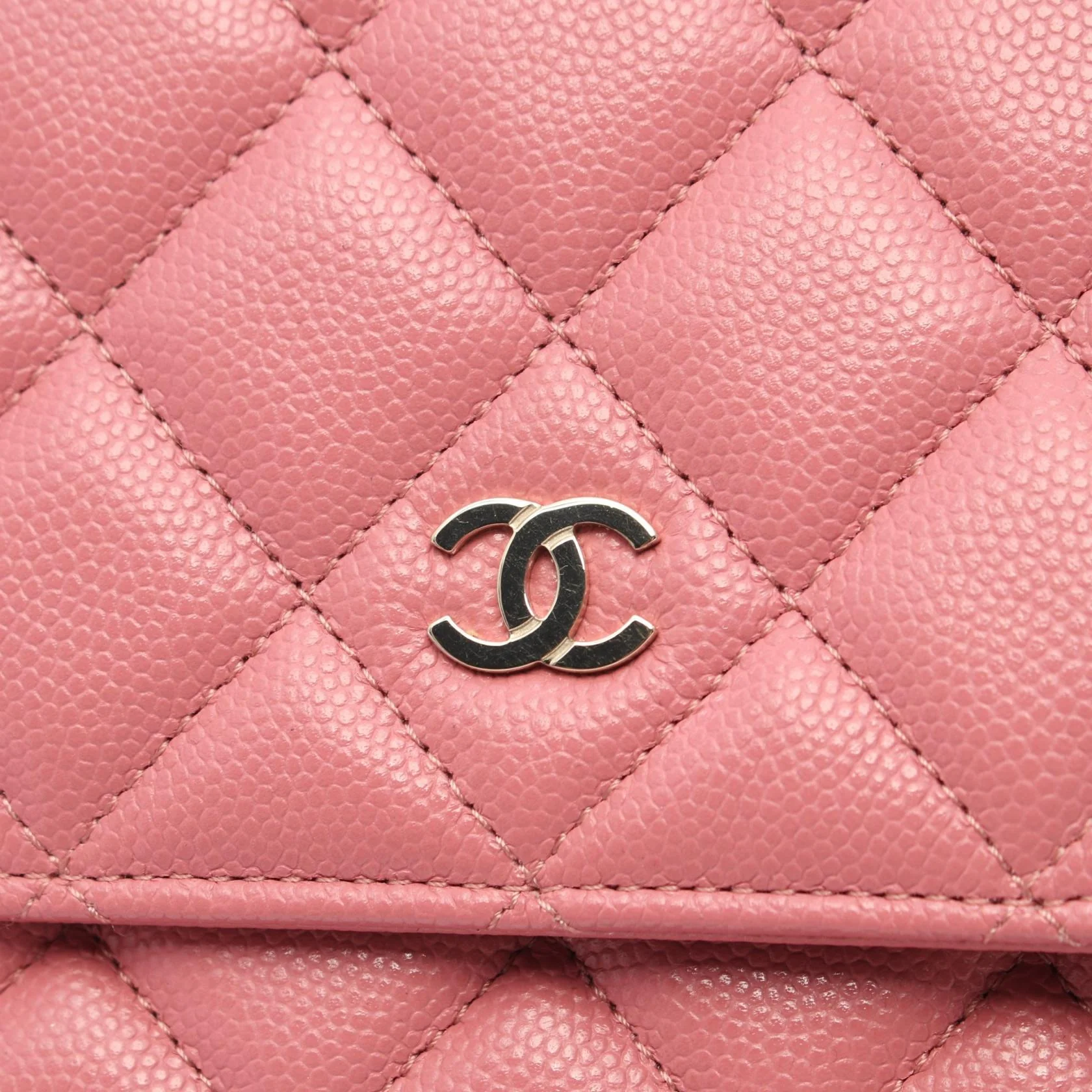 Chanel Caviar Skin Matelasse Shoulder Bag Pink