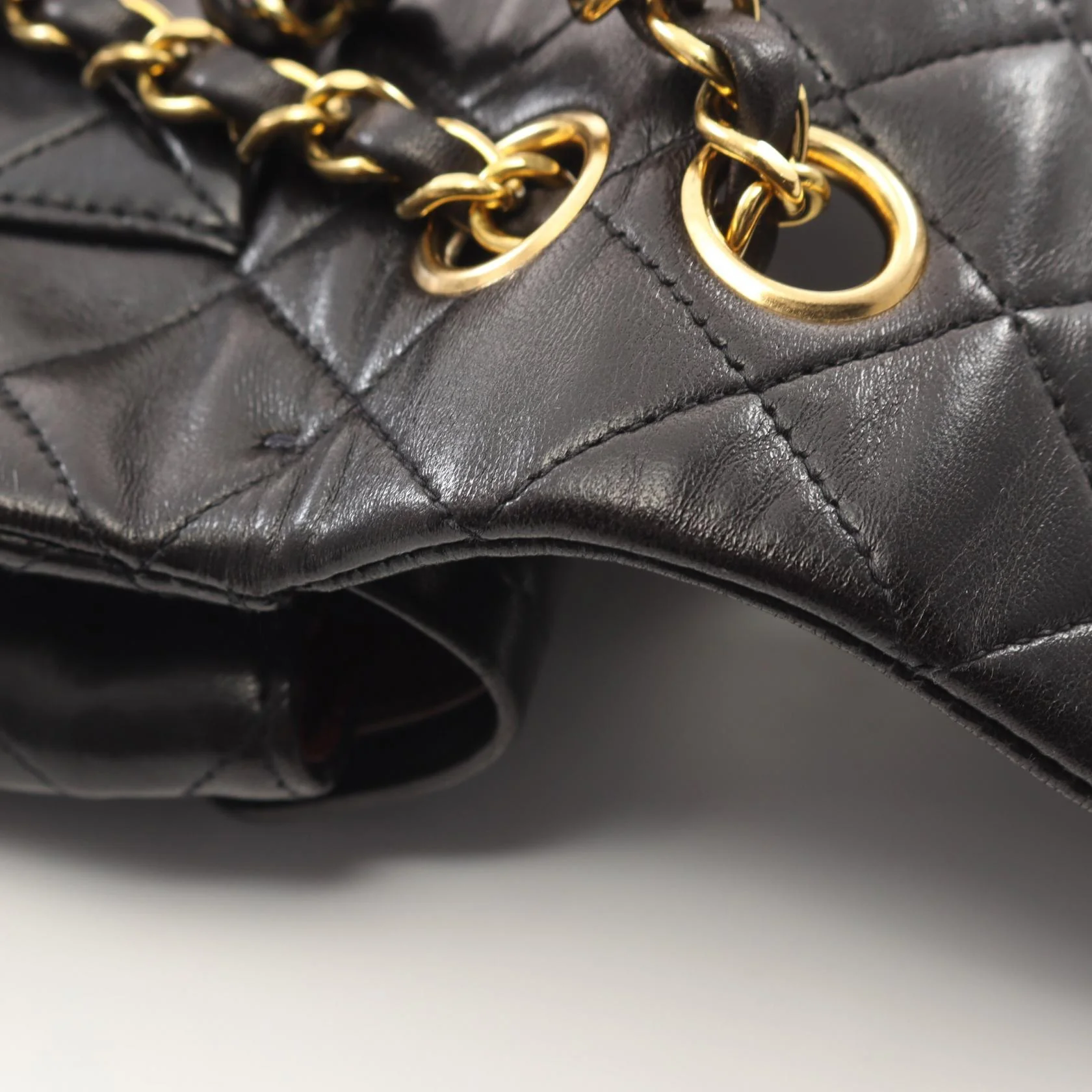 Chanel Matelasse W Flap Shoulder Bag Black