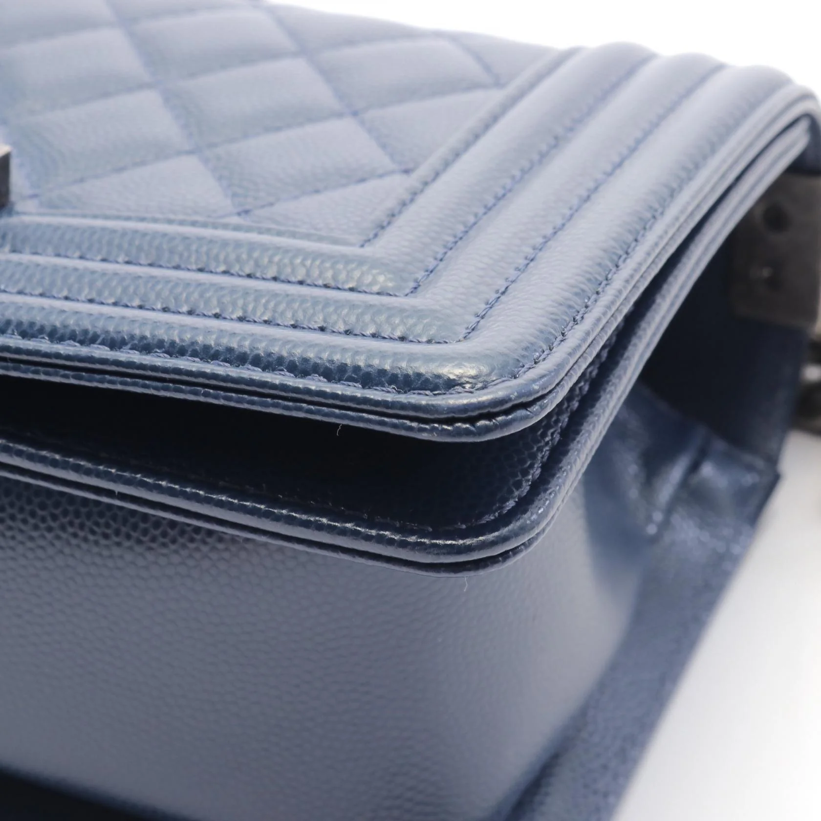 Chanel Boy Small Matelasse Shoulder Bag Navy