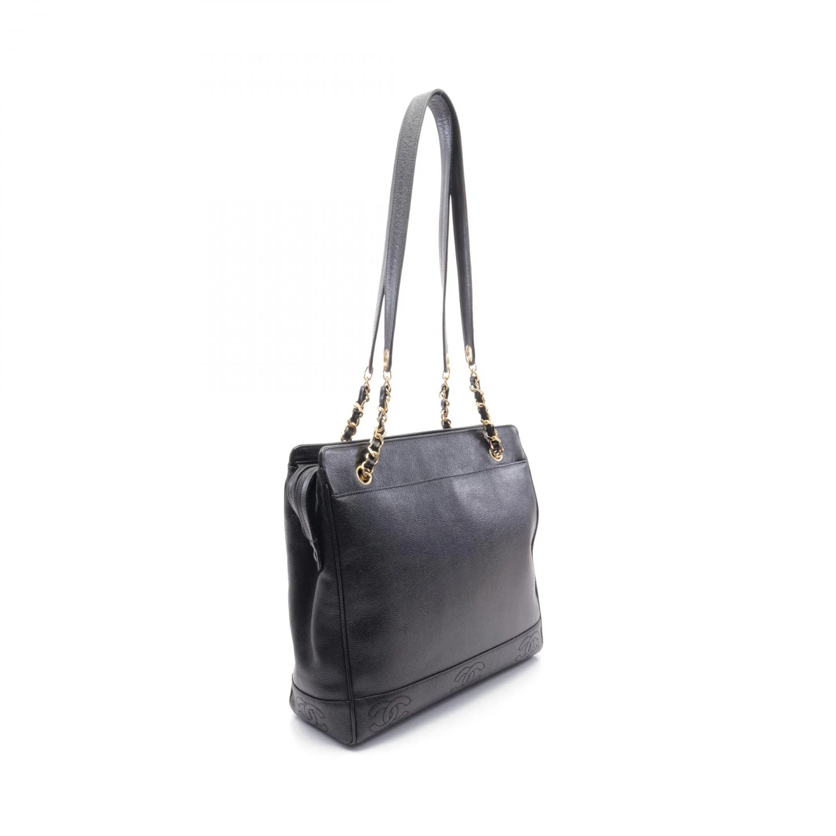 Chanel Triple Coco Mark Leather Shoulder Bag