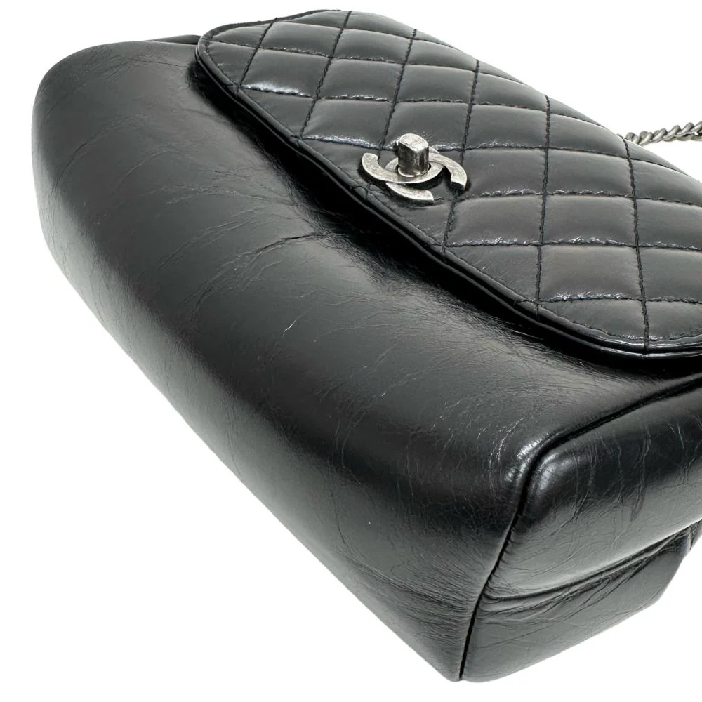 Chanel W Face 2WAY Shoulder Bag Black