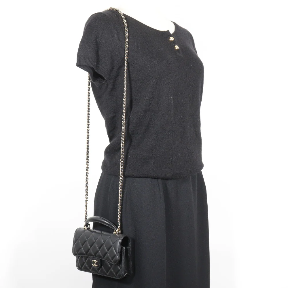 Chanel Lambskin 2WAY Mini Chain Shoulder Bag AP3226
