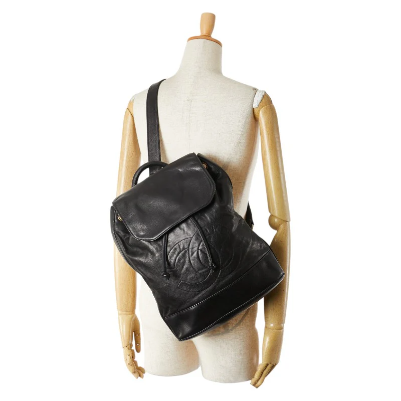 Chanel Coco Mark Black Lambskin Shoulder Bag