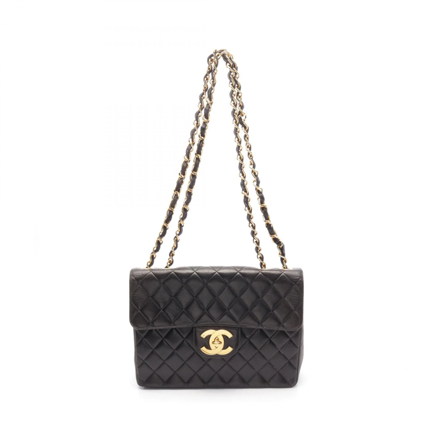 Chanel Lambskin Large Flap Shoulder Bag A58600