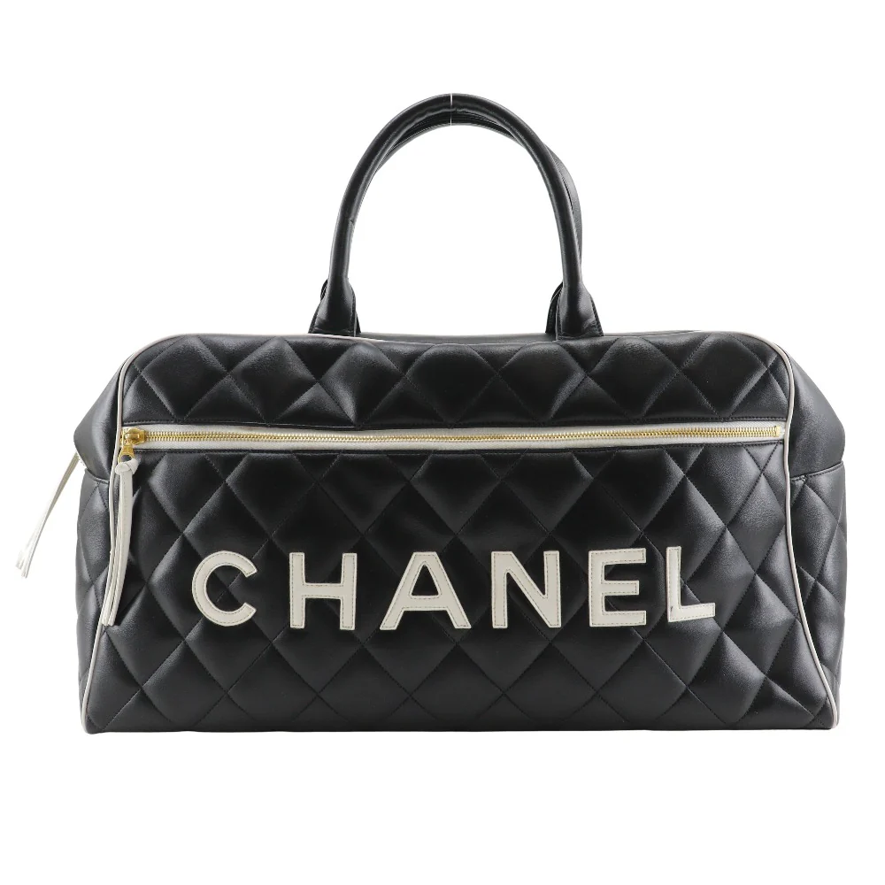 Chanel Matelasse Logo Boston Bag Vintage