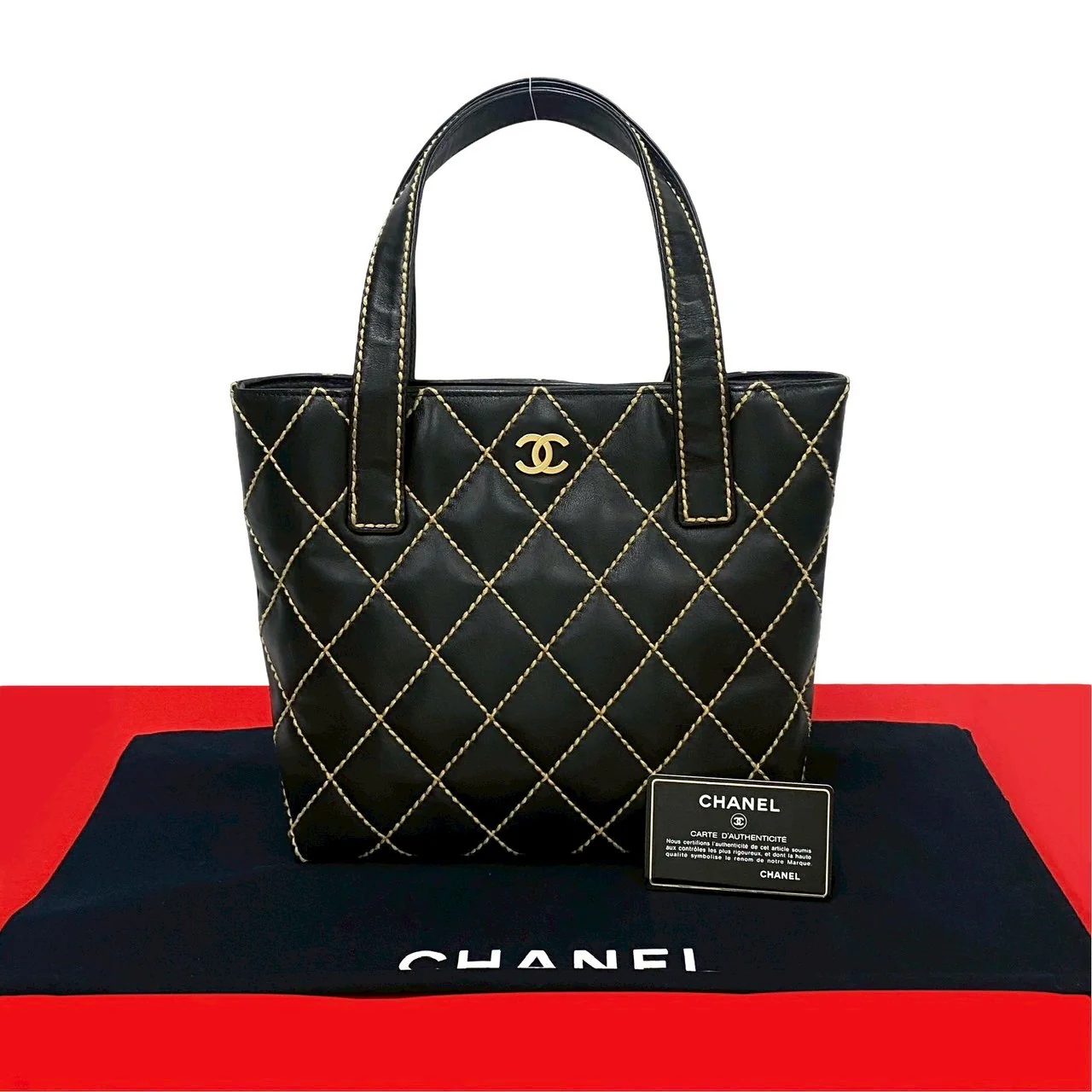Chanel Wild Stitch Leather Mini Tote Bag