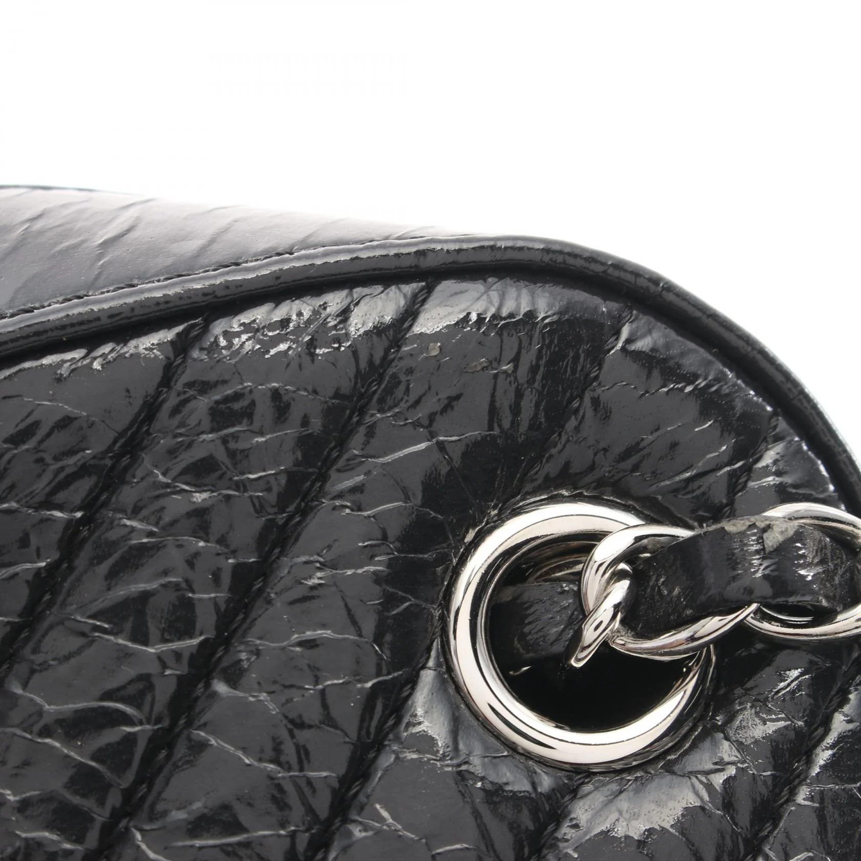 Chanel Leather V-Stitch Shoulder Bag