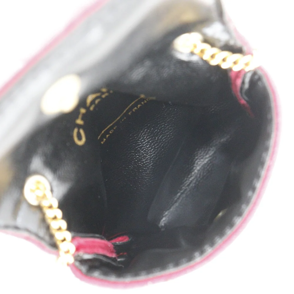 Chanel Cotton Chain Pouch Red