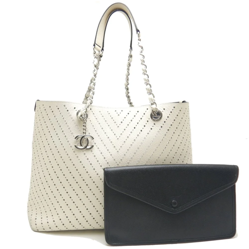 Chanel Caviar Skin Chain Tote Bag A93260