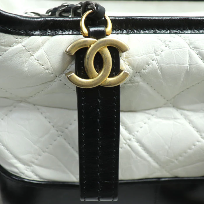 Chanel Gabrielle Small Hobo Bag Black White