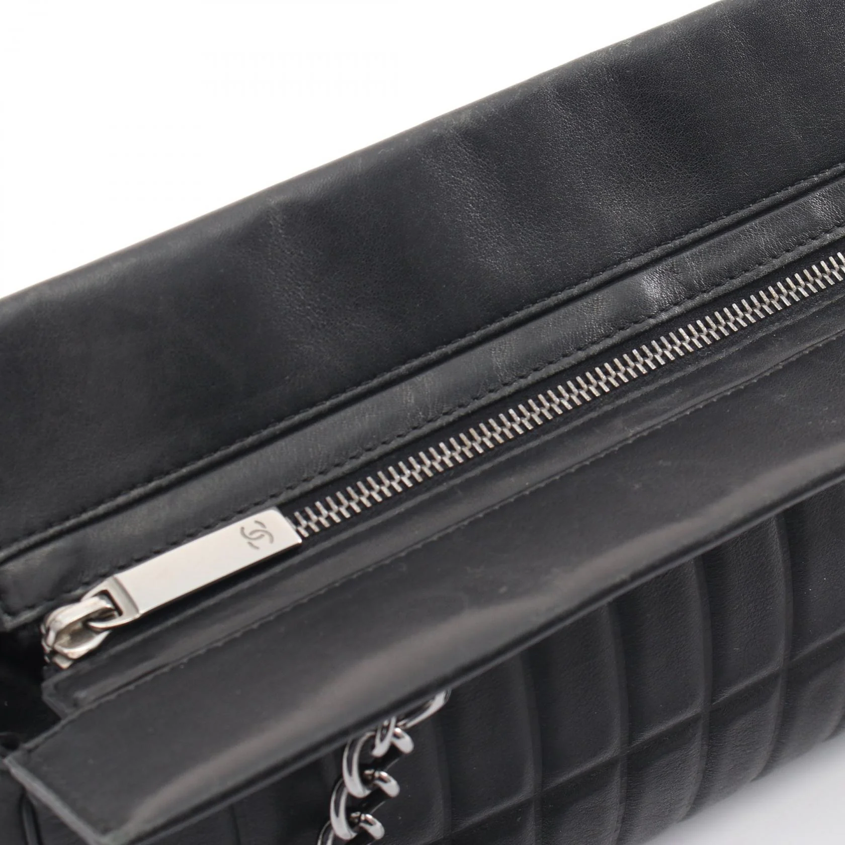 Chanel Lambskin Chocobar Tote Bag Black