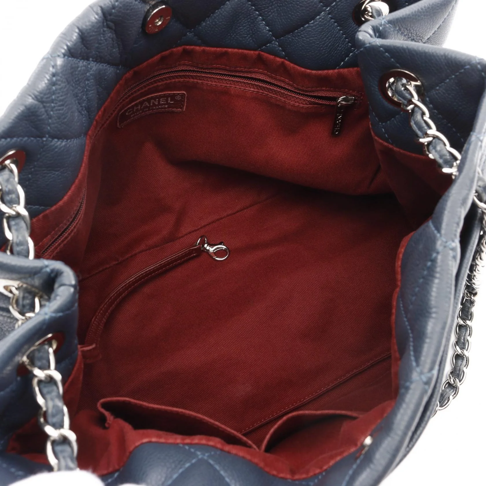 Chanel Matelasse Coco Mark Tote Bag Navy