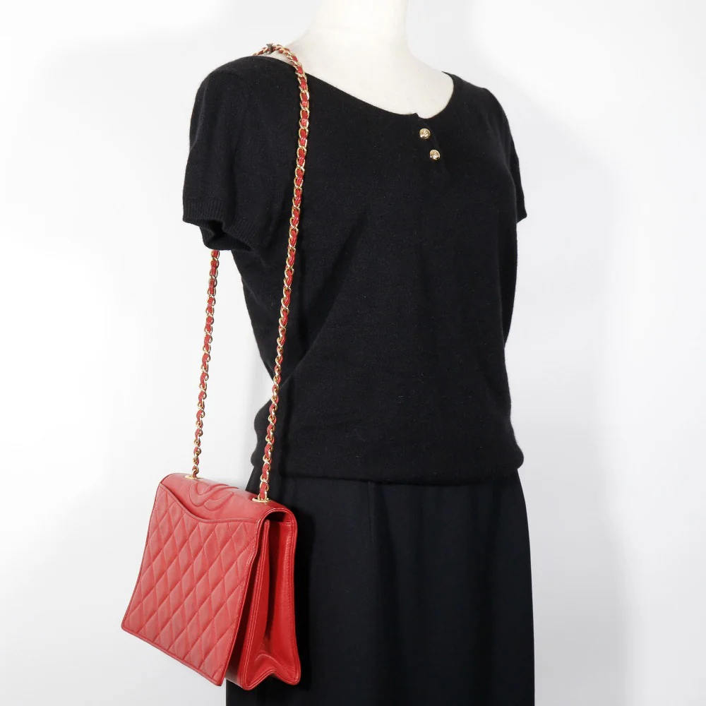 Chanel Lambskin Chain Shoulder Bag