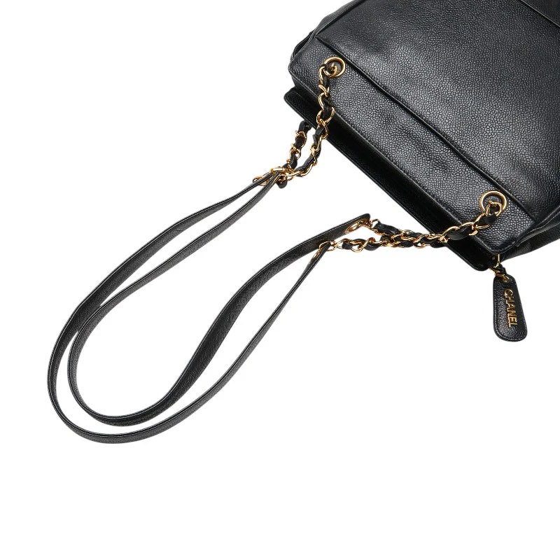 Chanel Caviar Skin Tote Bag Black