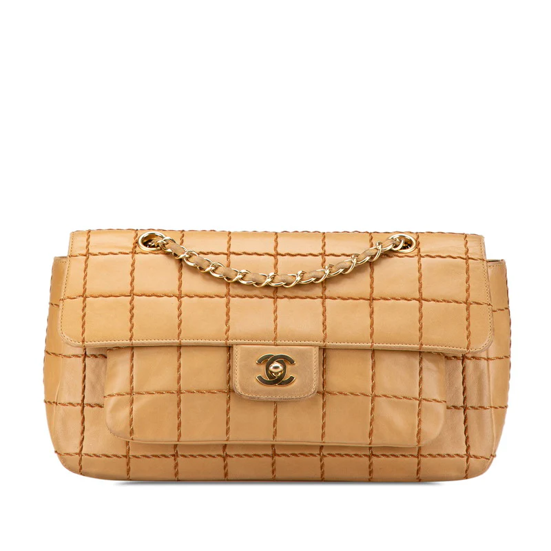 Chanel Wild Stitch Chocolate Bar Chain Shoulder Bag