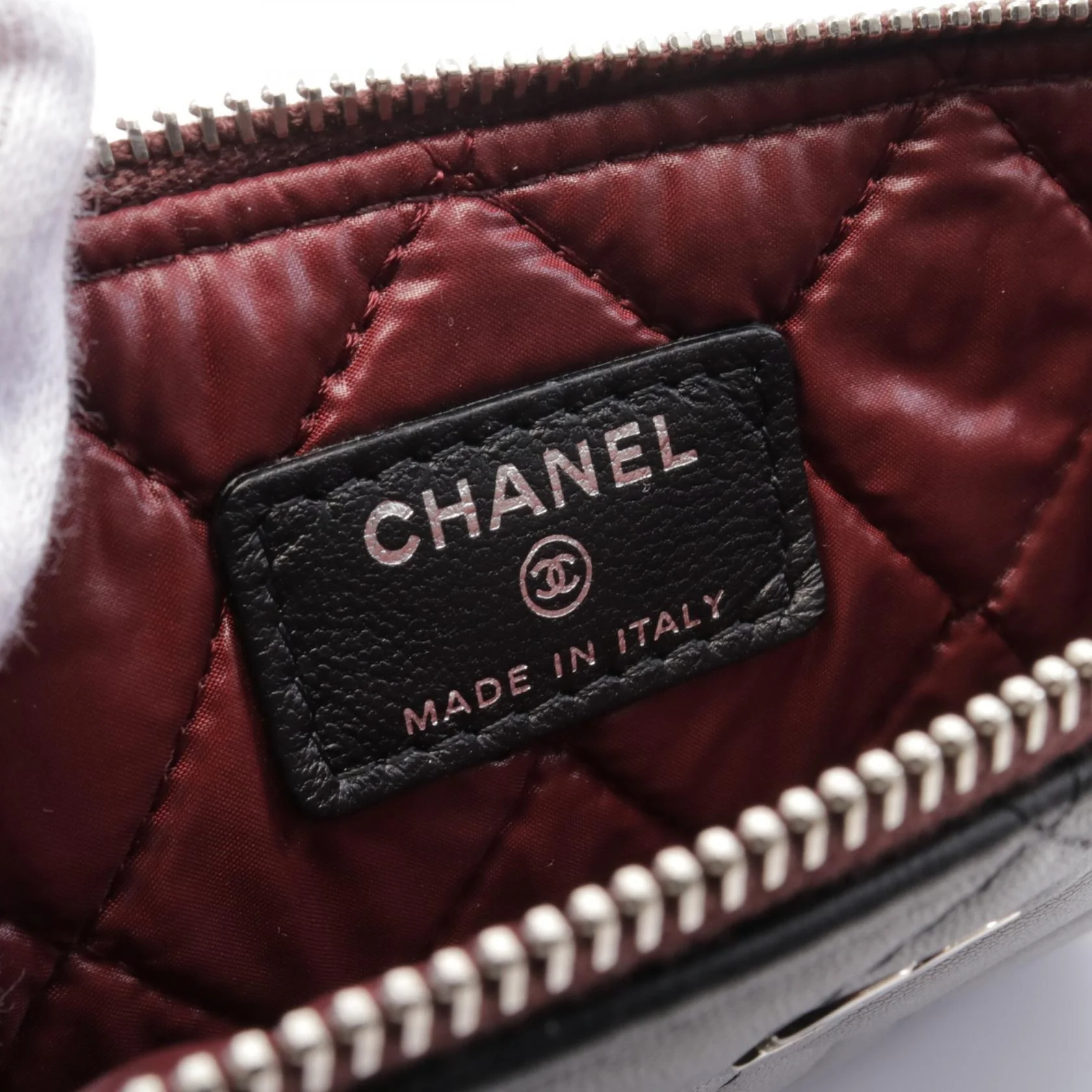 Chanel Leather Matelasse Clutch Bag