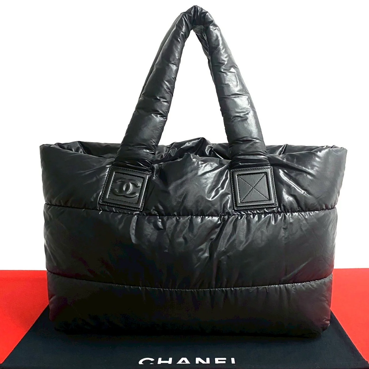 Chanel Nylon Coco Cocoon Tote Bag Black