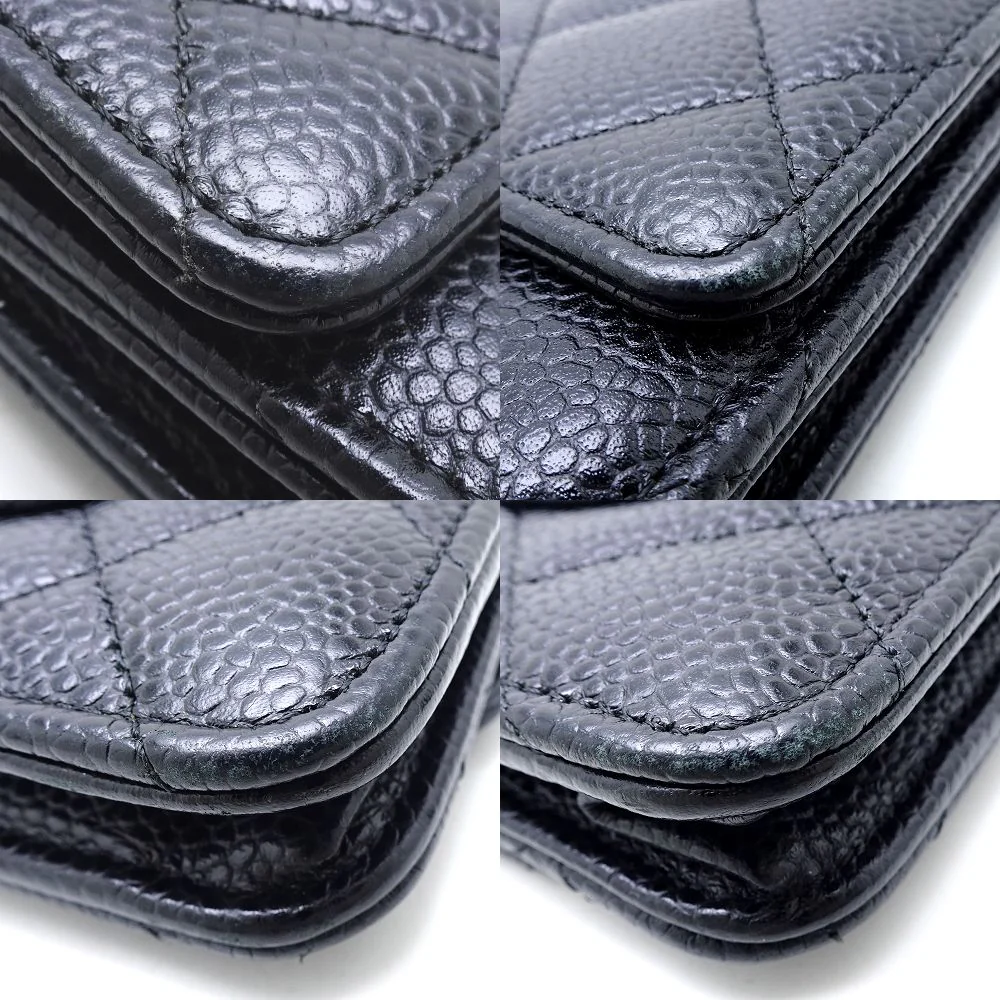 Chanel Caviar Chain Wallet Shoulder Bag AP0250