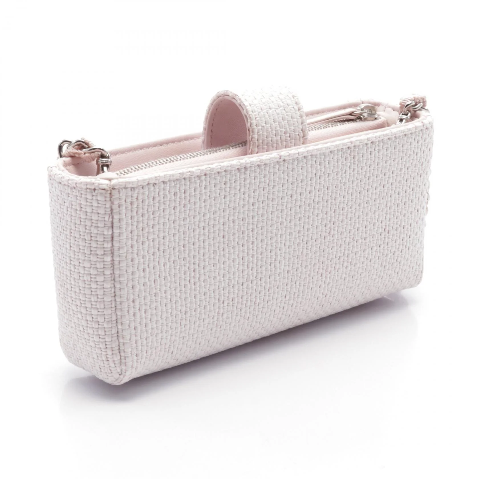 Chanel Raffia Mini Shoulder Bag Pink