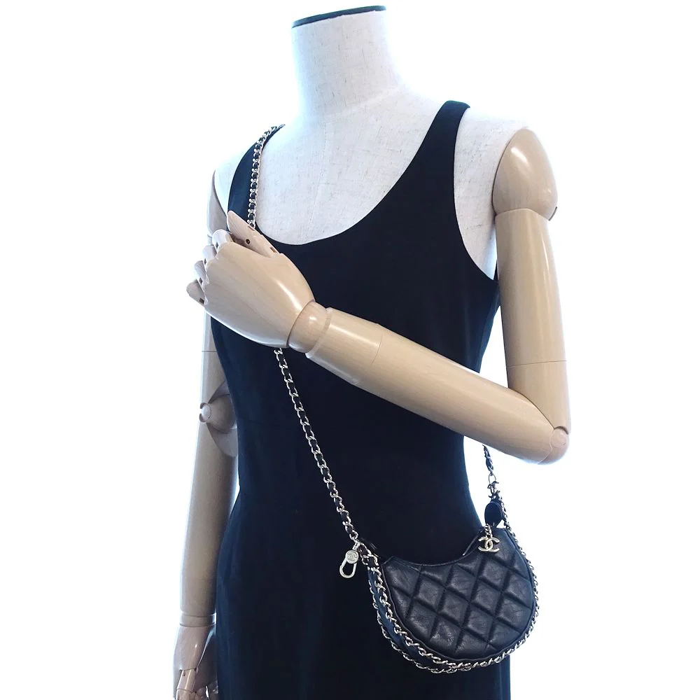 Chanel Small Hobo Shoulder Bag Black