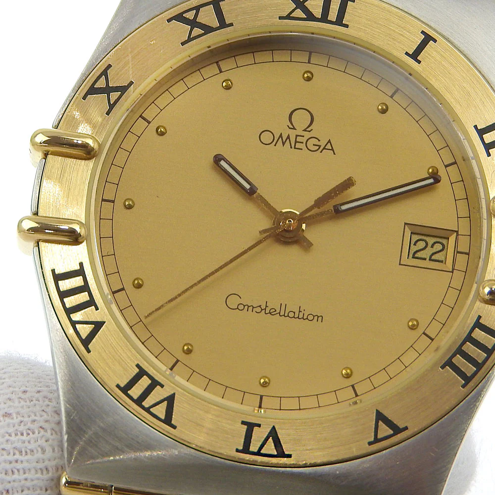Omega Constellation Date Quartz Watch YG/SS
