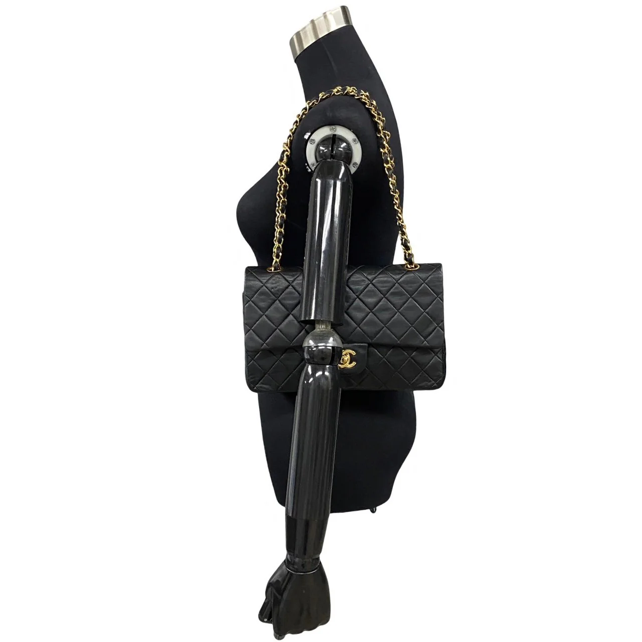 Chanel Lambskin W Flap Matelasse Shoulder Bag