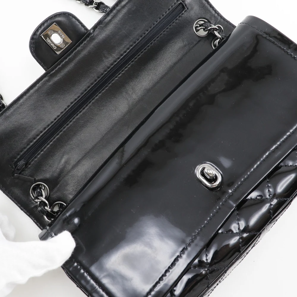 Chanel Patent Leather Chain Shoulder Bag