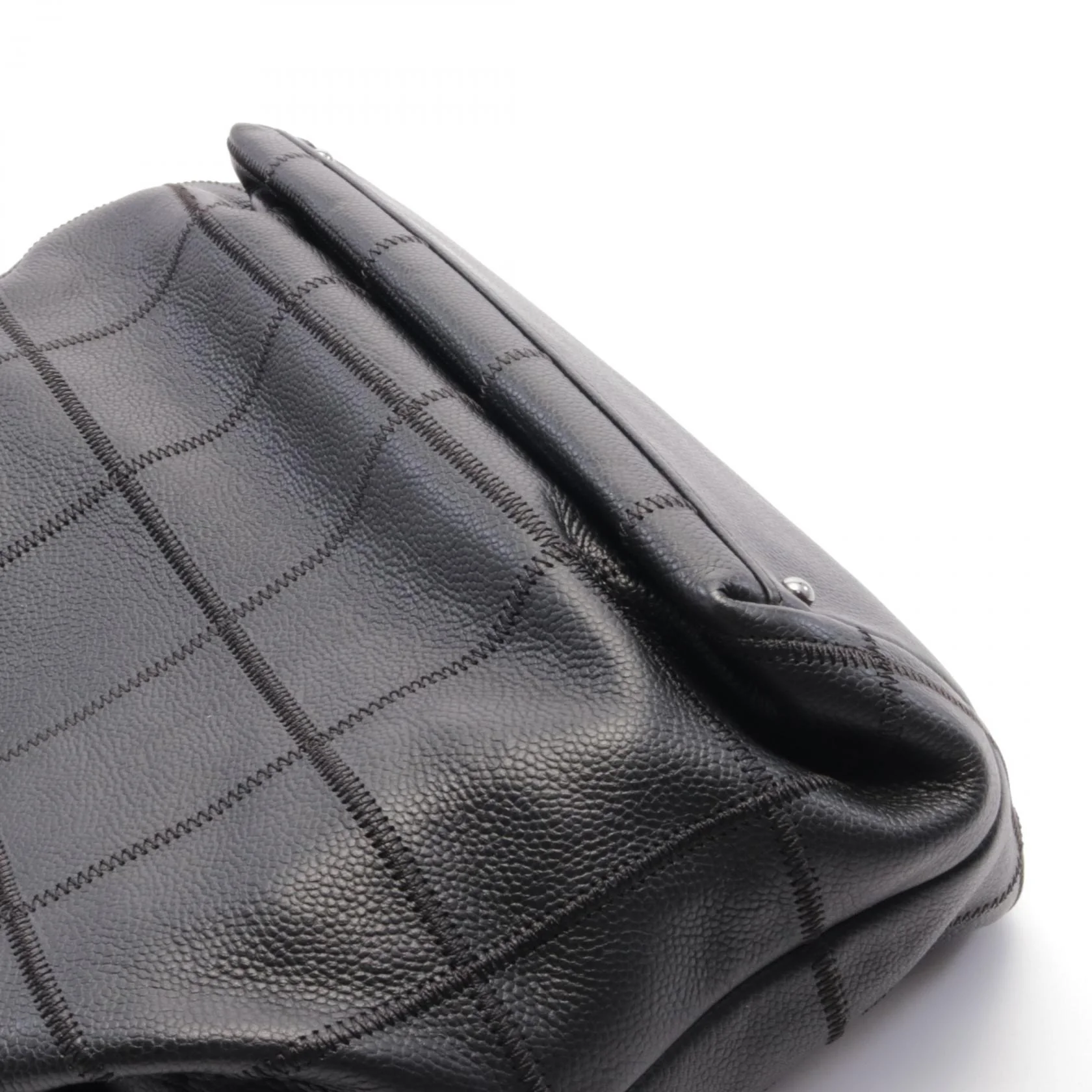 Chanel Caviar Skin Chocobar Handbag Black