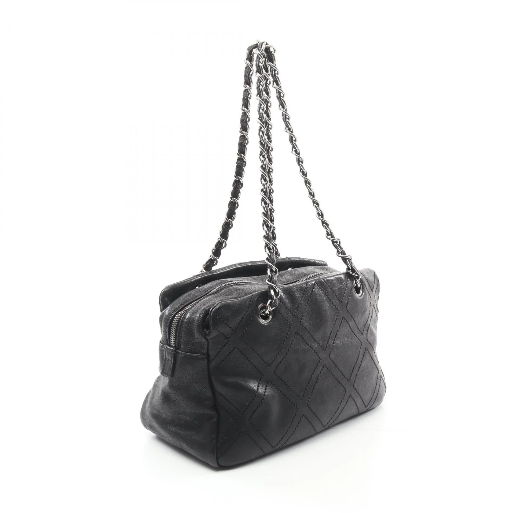 Chanel Leather Diamond Stitch Tote Bag