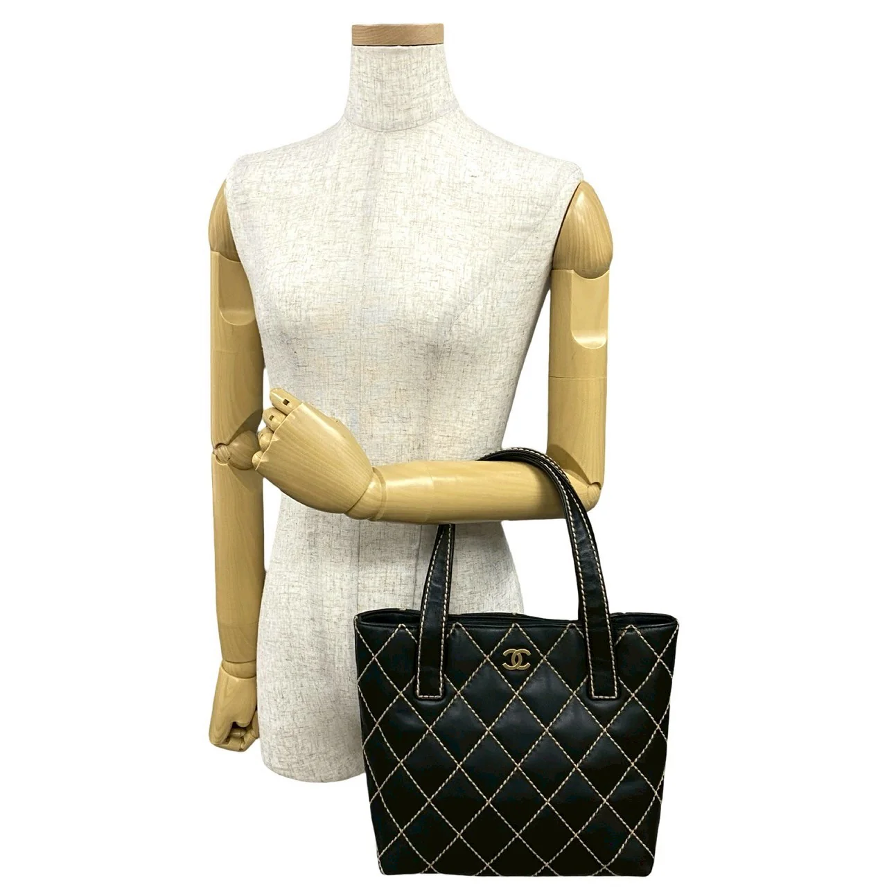Chanel Wild Stitch Leather Mini Tote Bag